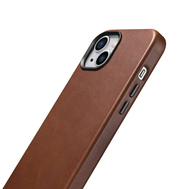 Чохол iCarer Oil Wax Premium Leather Case для iPhone 14 Plus Brown with MagSafe (WMI14220703-RB)