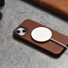 Чохол iCarer Oil Wax Premium Leather Case для iPhone 14 Plus Brown with MagSafe (WMI14220703-RB)