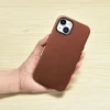 Чохол iCarer Oil Wax Premium Leather Case для iPhone 14 Plus Brown with MagSafe (WMI14220703-RB)