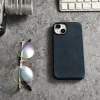 Чохол iCarer Oil Wax Premium Leather Case для iPhone 14 Plus Dark Blue with MagSafe (WMI14220703-BU)