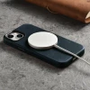 Чохол iCarer Oil Wax Premium Leather Case для iPhone 14 Plus Dark Blue with MagSafe (WMI14220703-BU)