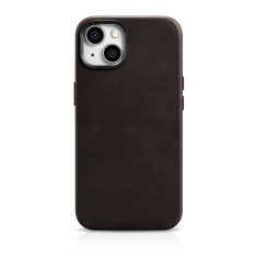 Чохол iCarer Oil Wax Premium Leather Case для iPhone 14 Plus Brown with MagSafe (WMI14220703-BN)
