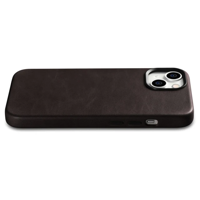 Чохол iCarer Oil Wax Premium Leather Case для iPhone 14 Plus Brown with MagSafe (WMI14220703-BN)
