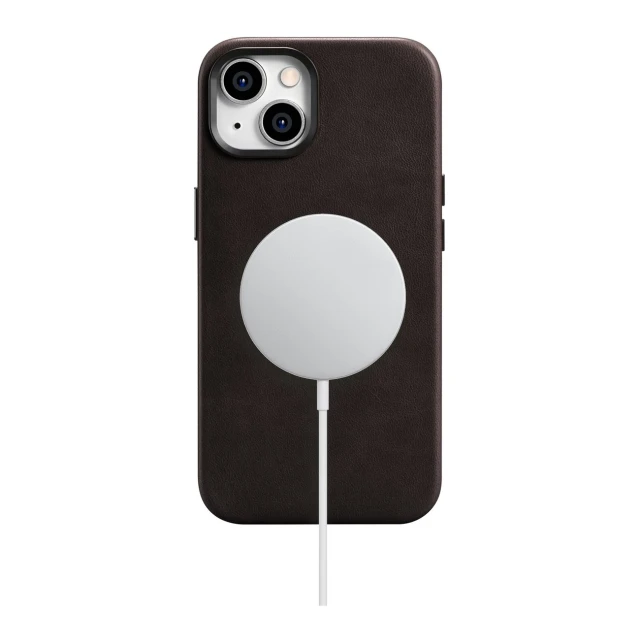 Чохол iCarer Oil Wax Premium Leather Case для iPhone 14 Plus Brown with MagSafe (WMI14220703-BN)