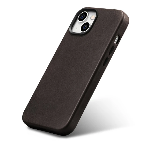 Чохол iCarer Oil Wax Premium Leather Case для iPhone 14 Plus Brown with MagSafe (WMI14220703-BN)