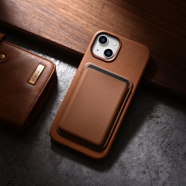 Чохол iCarer Leather Cover Case для iPhone 14 | 13 Brown with MagSafe (WMI14220705-BN)