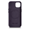 Чохол iCarer Leather Cover Case для iPhone 14 | 13 Dark Purple with MagSafe (WMI14220705-DP)