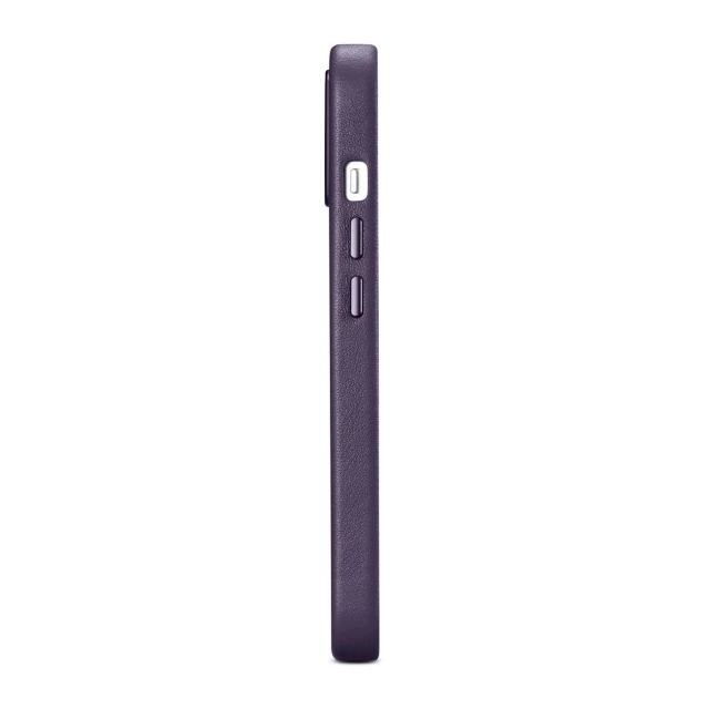 Чохол iCarer Leather Cover Case для iPhone 14 | 13 Dark Purple with MagSafe (WMI14220705-DP)