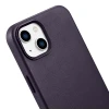 Чохол iCarer Leather Cover Case для iPhone 14 | 13 Dark Purple with MagSafe (WMI14220705-DP)