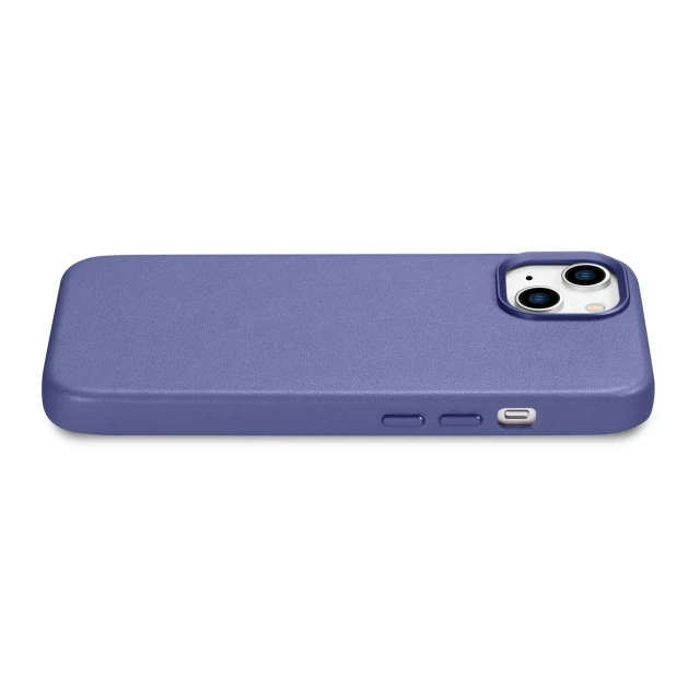 Чохол iCarer Leather Cover Case для iPhone 14 | 13 Light Purple with MagSafe (WMI14220705-LP)