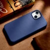 Чохол iCarer Leather Cover Case для iPhone 14 | 13 Blue with MagSafe (WMI14220705-BU)
