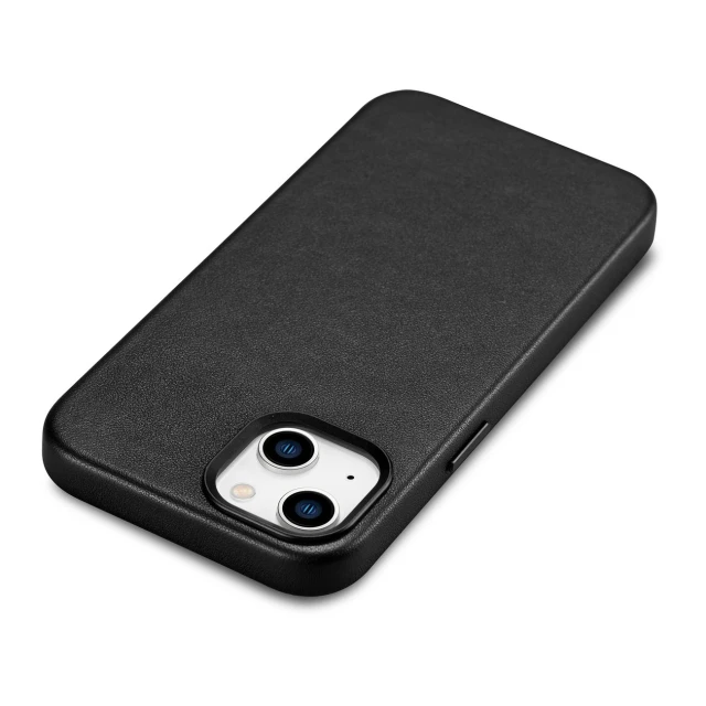 Чохол iCarer Leather Cover Case для iPhone 14 Plus Black with MagSafe (WMI14220707-BK)