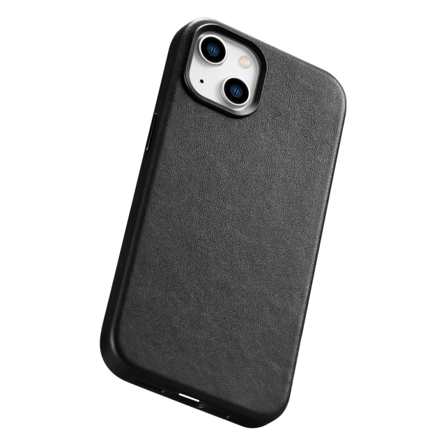 Чохол iCarer Leather Cover Case для iPhone 14 Plus Black with MagSafe (WMI14220707-BK)
