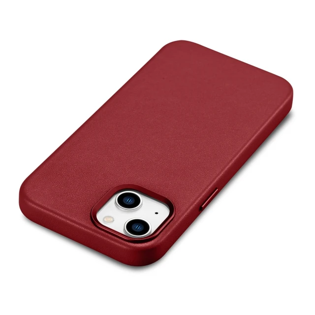 Чохол iCarer Leather Cover Case для iPhone 14 Plus Red with MagSafe (WMI14220707-RD)