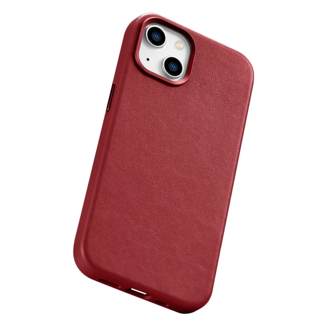 Чохол iCarer Leather Cover Case для iPhone 14 Plus Red with MagSafe (WMI14220707-RD)