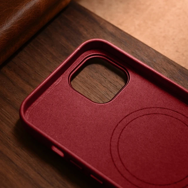 Чохол iCarer Leather Cover Case для iPhone 14 Plus Red with MagSafe (WMI14220707-RD)