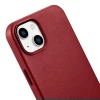 Чохол iCarer Leather Cover Case для iPhone 14 Plus Red with MagSafe (WMI14220707-RD)