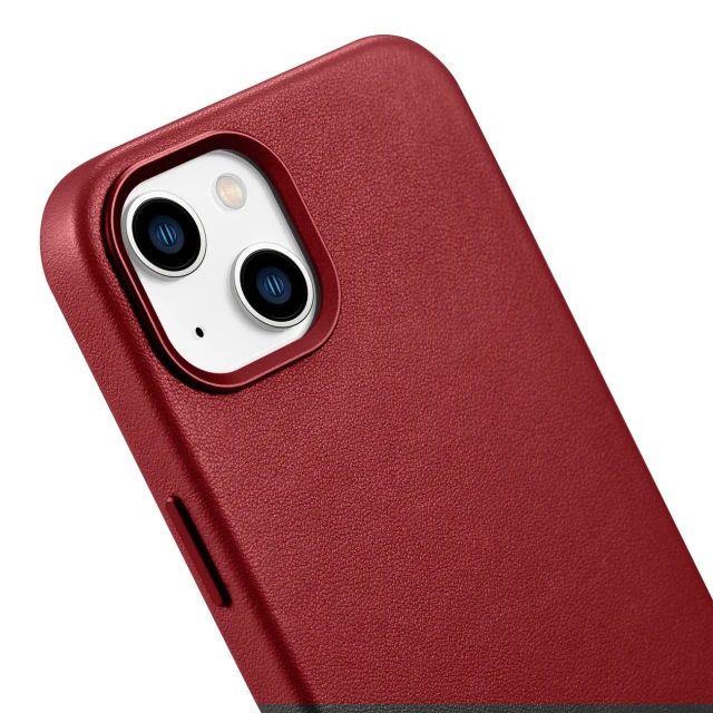 Чохол iCarer Leather Cover Case для iPhone 14 Plus Red with MagSafe (WMI14220707-RD)