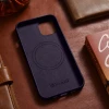 Чохол iCarer Leather Cover Case для iPhone 14 Plus Dark Purple with MagSafe (WMI14220707-DP)