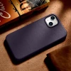 Чохол iCarer Leather Cover Case для iPhone 14 Plus Dark Purple with MagSafe (WMI14220707-DP)