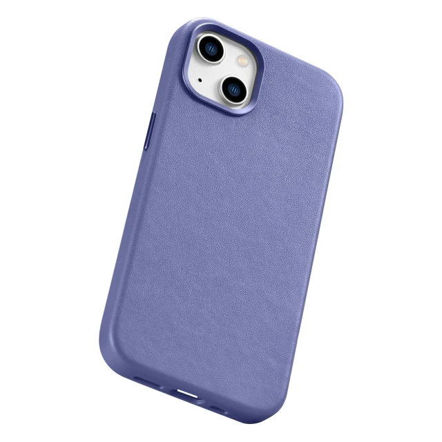 Чохол iCarer Leather Cover Case для iPhone 14 Plus Light Purple with MagSafe (WMI14220707-LP)