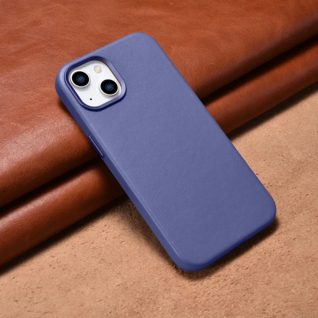 Чохол iCarer Leather Cover Case для iPhone 14 Plus Light Purple with MagSafe (WMI14220707-LP)