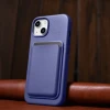 Чохол iCarer Leather Cover Case для iPhone 14 Plus Light Purple with MagSafe (WMI14220707-LP)