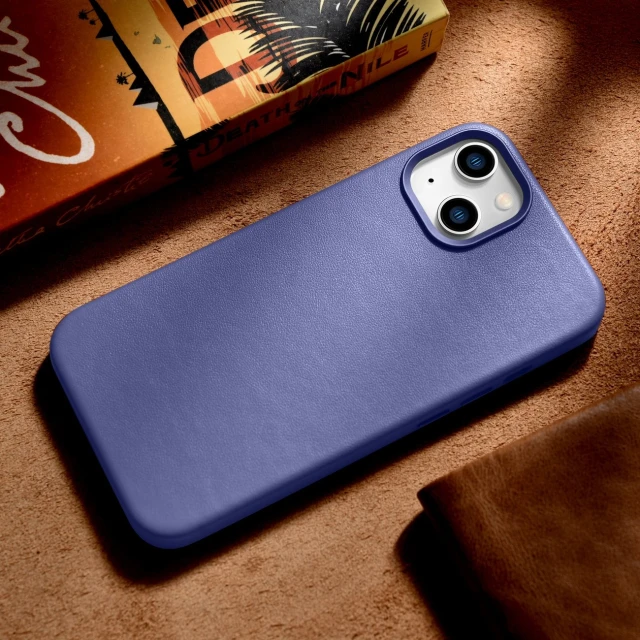 Чохол iCarer Leather Cover Case для iPhone 14 Plus Light Purple with MagSafe (WMI14220707-LP)