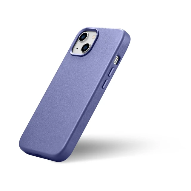 Чохол iCarer Leather Cover Case для iPhone 14 Plus Light Purple with MagSafe (WMI14220707-LP)