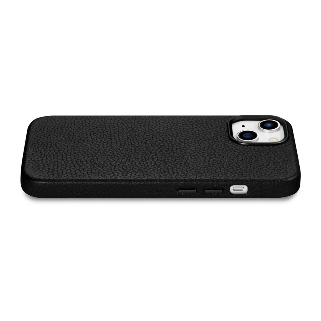 Чохол iCarer Litchi Premium Leather Case для iPhone 14 | 13 Black with MagSafe (WMI14220709-BK)