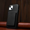 Чохол iCarer Litchi Premium Leather Case для iPhone 14 | 13 Black with MagSafe (WMI14220709-BK)