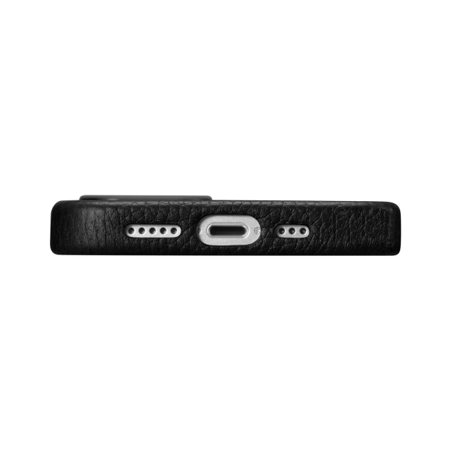 Чохол iCarer Litchi Premium Leather Case для iPhone 14 | 13 Black with MagSafe (WMI14220709-BK)