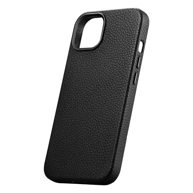 Чохол iCarer Litchi Premium Leather Case для iPhone 14 | 13 Black with MagSafe (WMI14220709-BK)