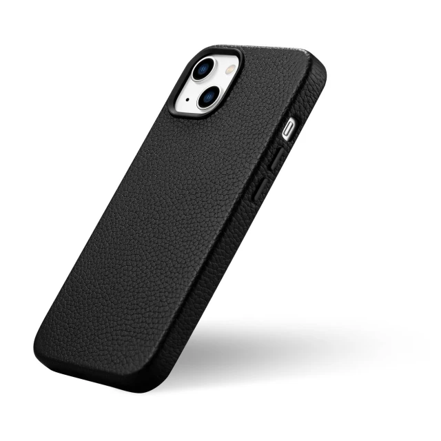 Чохол iCarer Litchi Premium Leather Case для iPhone 14 | 13 Black with MagSafe (WMI14220709-BK)
