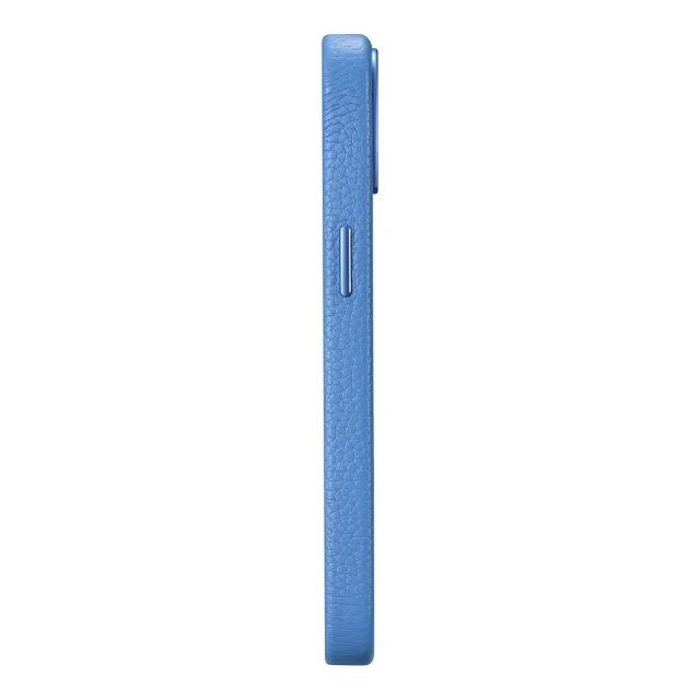 Чохол iCarer Litchi Premium Leather Case для iPhone 14 | 13 Light Blue with MagSafe (WMI14220709-LB)