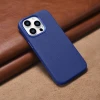 Чохол iCarer Litchi Premium Leather Case для iPhone 14 Pro Dark Blue with MagSafe (WMI14220710-DB)