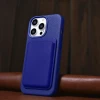 Чохол iCarer Litchi Premium Leather Case для iPhone 14 Pro Dark Blue with MagSafe (WMI14220710-DB)