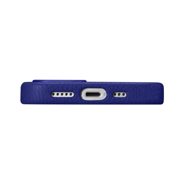 Чохол iCarer Litchi Premium Leather Case для iPhone 14 Pro Dark Blue with MagSafe (WMI14220710-DB)