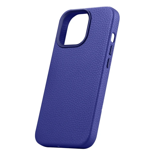 Чохол iCarer Litchi Premium Leather Case для iPhone 14 Pro Dark Blue with MagSafe (WMI14220710-DB)