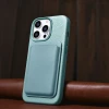 Чохол iCarer Litchi Premium Leather Case для iPhone 14 Pro Green with MagSafe (WMI14220710-GN)