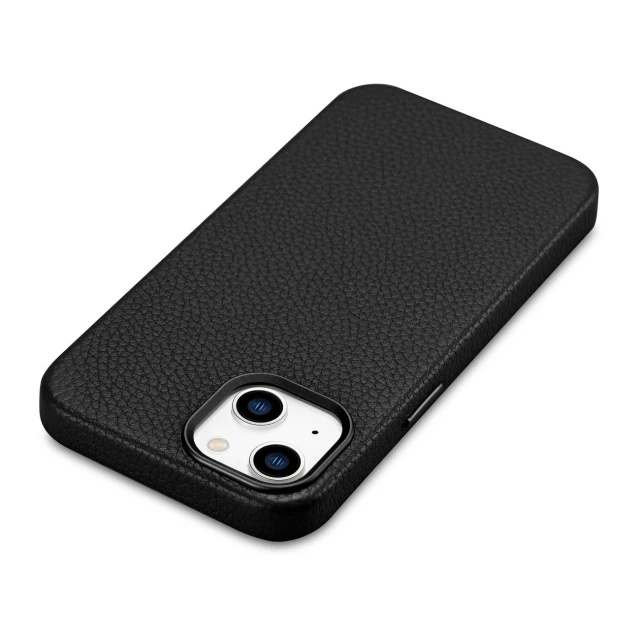 Чехол iCarer Litchi Premium Leather Case для iPhone 14 Plus Black with MagSafe (WMI14220711-BK)