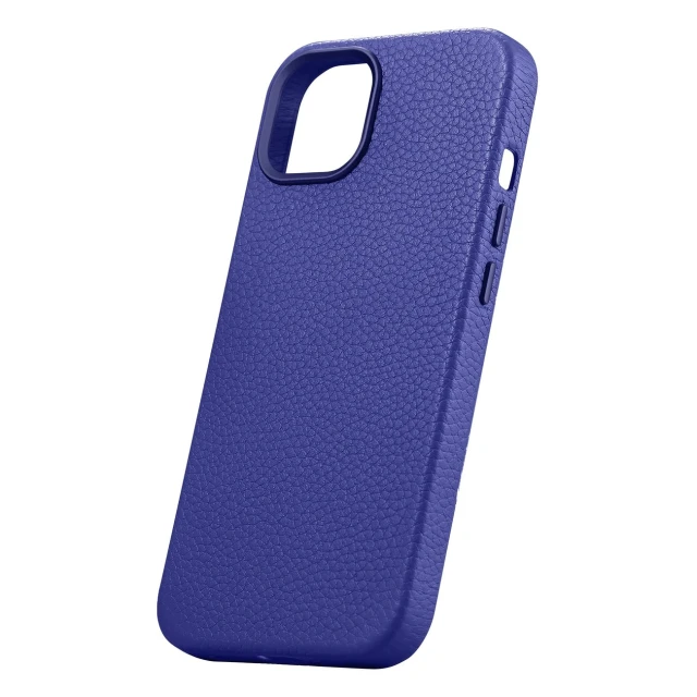 Чохол iCarer Litchi Premium Leather Case для iPhone 14 Plus Dark Blue with MagSafe (WMI14220711-DB)