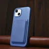 Чохол iCarer Litchi Premium Leather Case для iPhone 14 Plus Light Blue with MagSafe (WMI14220711-LB)