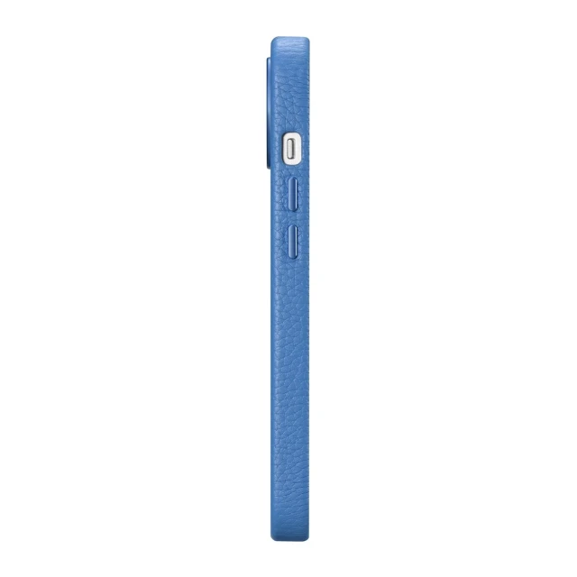 Чохол iCarer Litchi Premium Leather Case для iPhone 14 Plus Light Blue with MagSafe (WMI14220711-LB)
