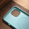 Чохол iCarer Litchi Premium Leather Case для iPhone 14 Plus Green with MagSafe (WMI14220711-GN)