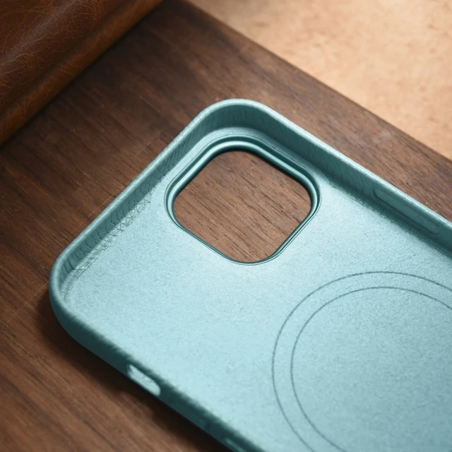 Чохол iCarer Litchi Premium Leather Case для iPhone 14 Plus Green with MagSafe (WMI14220711-GN)