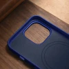 Чохол iCarer Litchi Premium Leather Case для iPhone 14 Pro Max Dark Blue with MagSafe (WMI14220712-DB)