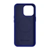 Чохол iCarer Litchi Premium Leather Case для iPhone 14 Pro Max Dark Blue with MagSafe (WMI14220712-DB)