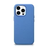 Чохол iCarer Litchi Premium Leather Case для iPhone 14 Pro Max Light Blue with MagSafe (WMI14220712-LB)