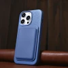 Чохол iCarer Litchi Premium Leather Case для iPhone 14 Pro Max Light Blue with MagSafe (WMI14220712-LB)